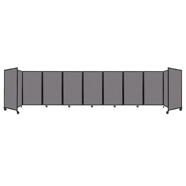 Room Divider 360 Folding Portable Partition 25' x 5' Slate Fabric